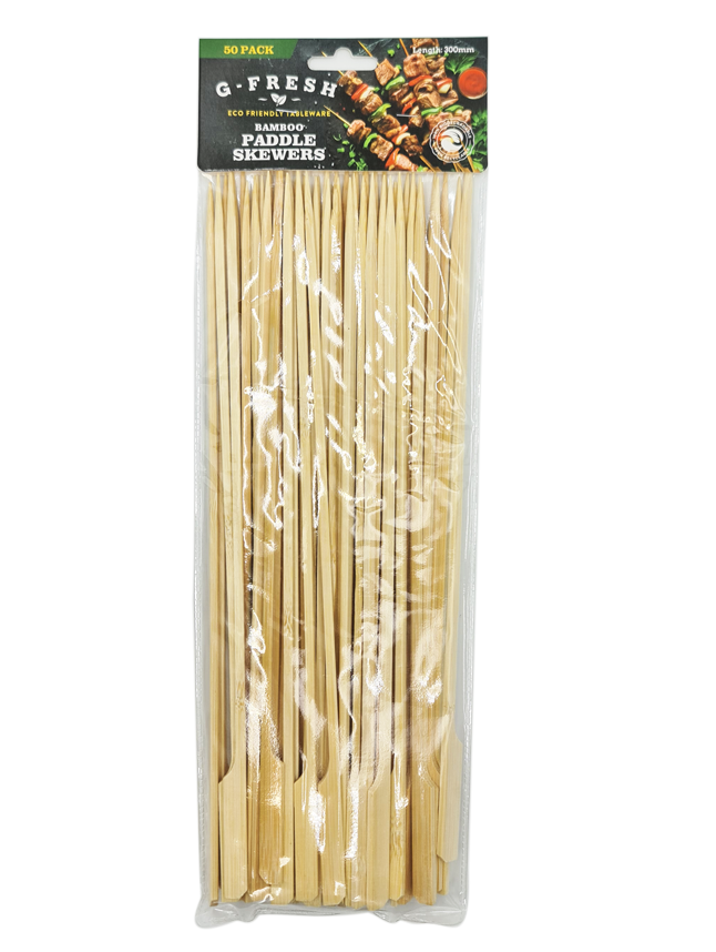 GFresh Bamboo Skewers Paddle 30cm 